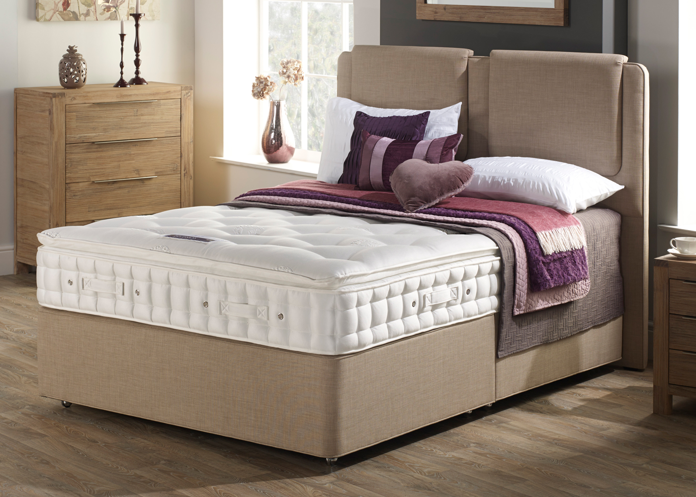 Hypnos Pillow Top Cirrus Divan Set 1 Midfurn Furniture Superstore