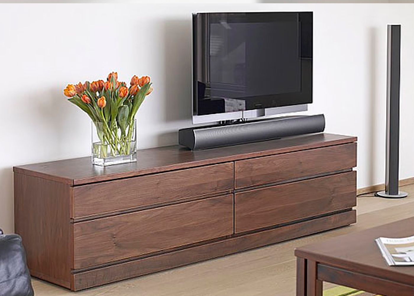 Skovby Sm87 Tv Cabinet In Walnut Finish 1 Midfurn Furniture