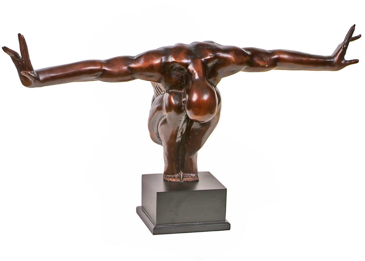 Libra olympic man sculpture