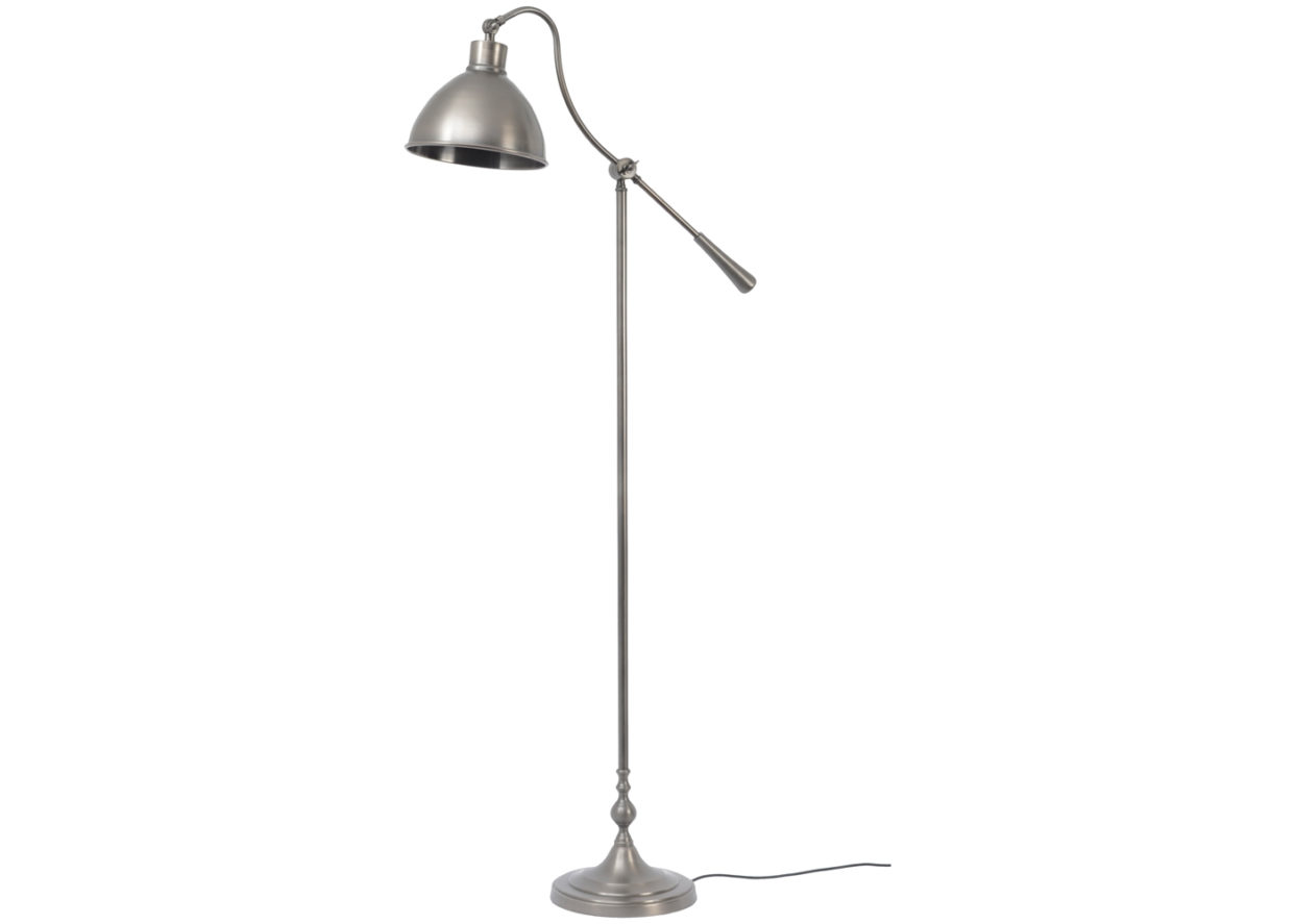 Libra satin grey floor lamp