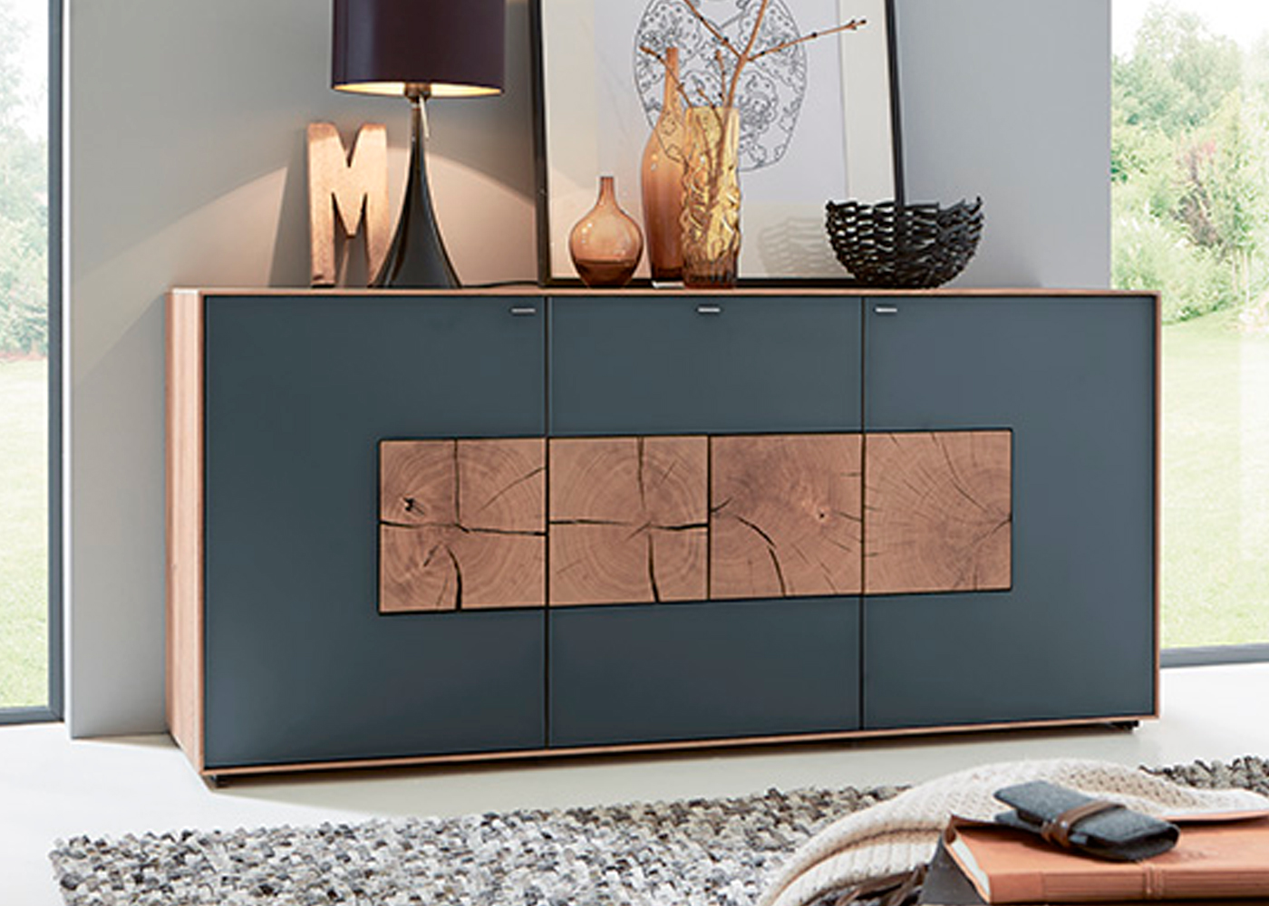 Anthracite sideboard store