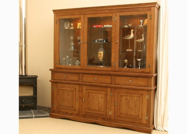 Andrena Elements 6′ display top 2 glazed doors with centre open shelves