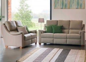 Parker Knoll Albany 3str power recliner sofa, power chair and coordinated 2 str leather sofa
