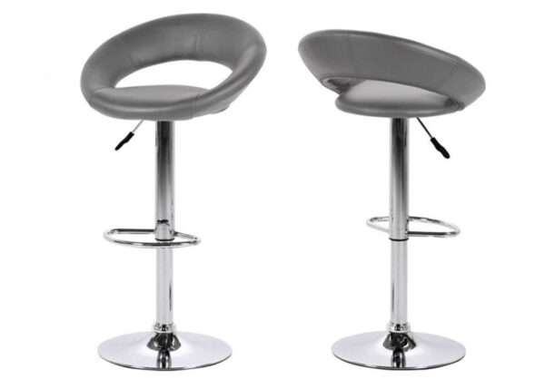 Round Bar Stools Dark Grey