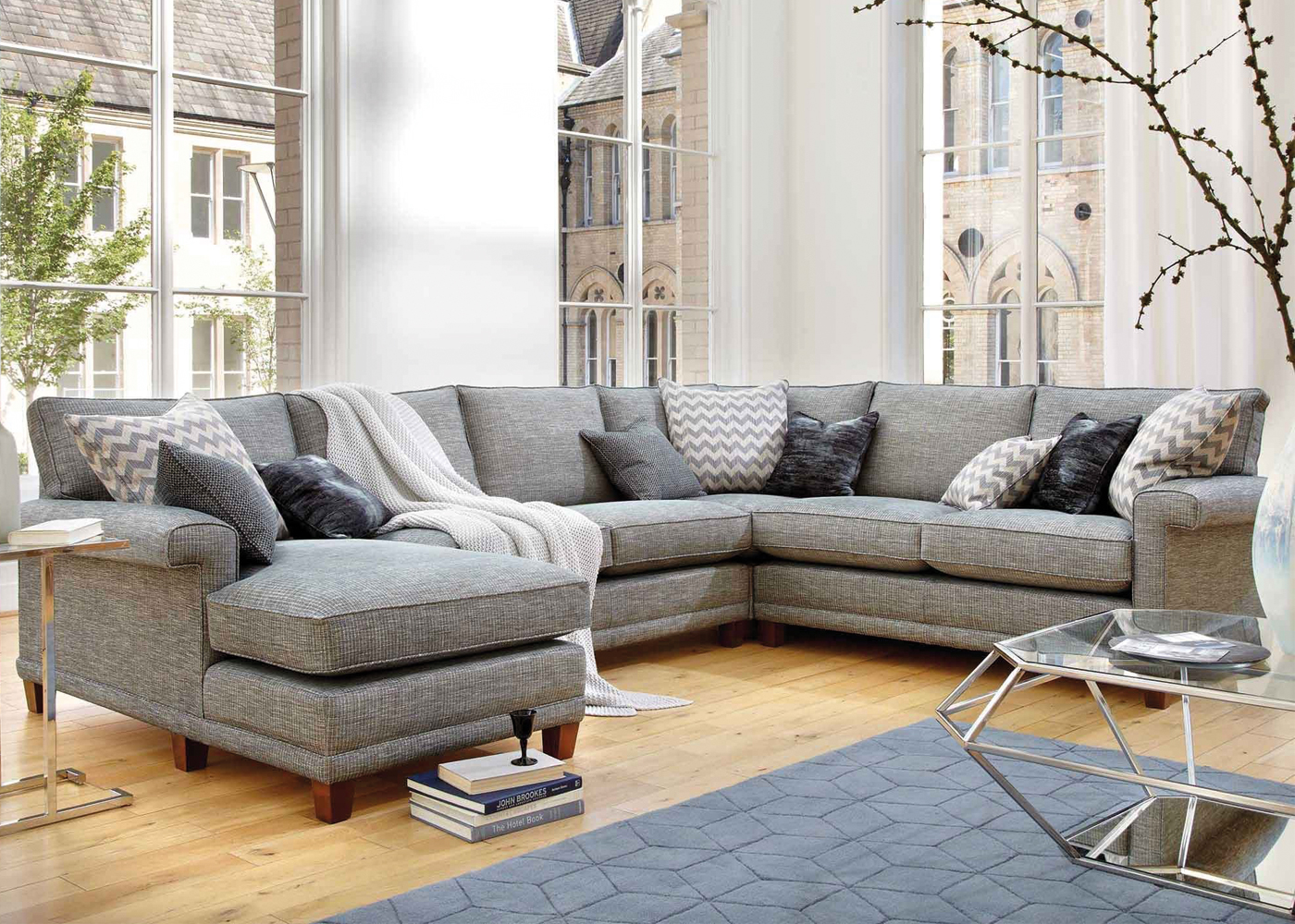 Sectional with store corner table