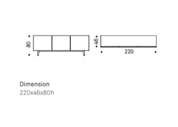 Cattelan Italia Metropol Sideboard Dims