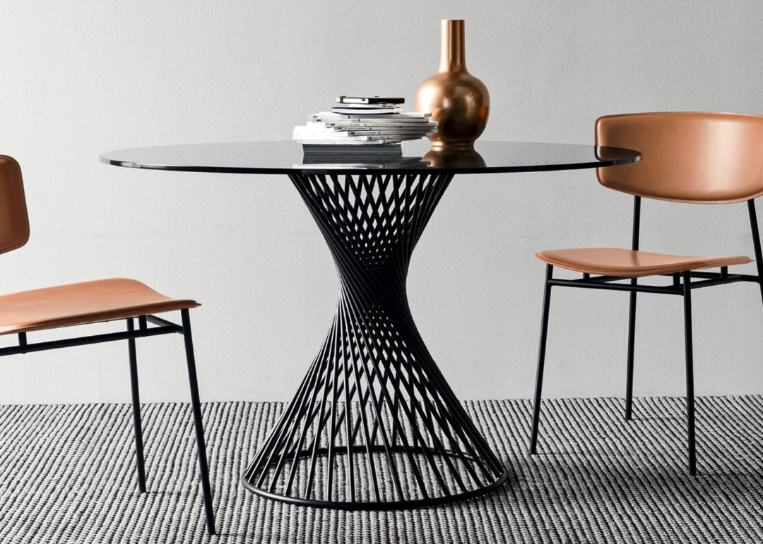 Calligaris Vortex Glass Table Midfurn Furniture Superstore