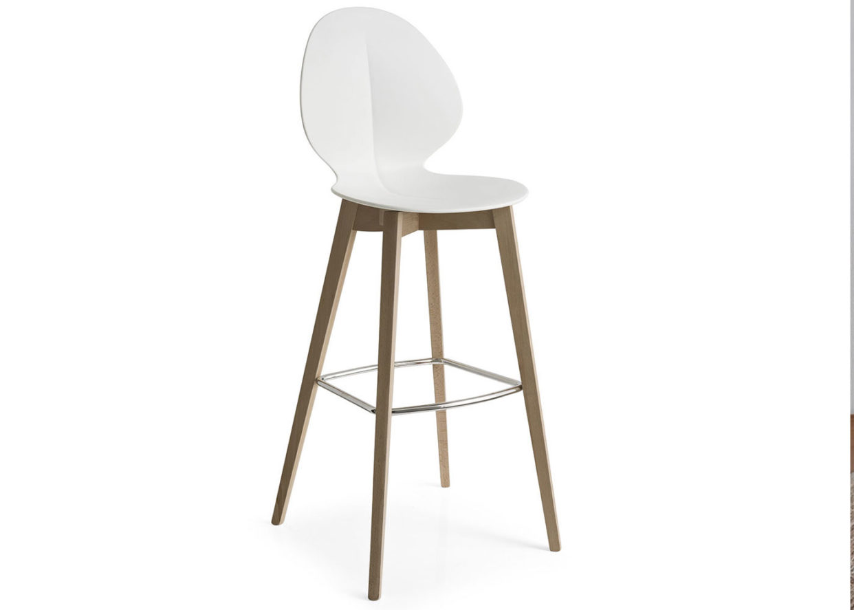 Calligaris Basil Bar Stool Wood Base