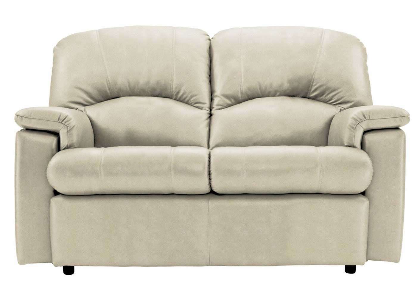 G Plan Chloe 2str in Capri Putty Leather Midfurn Furniture Superstore