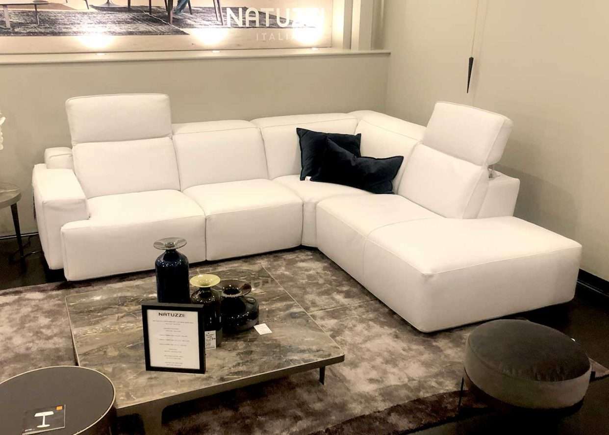 natuzzi group lucca leather sofa
