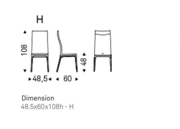Cattelan Italia Arcadia High Back Chair Dims