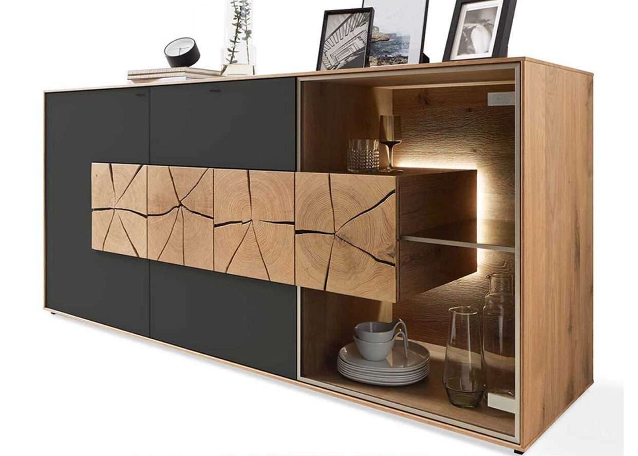 Caya Sideboard With Glass Niche