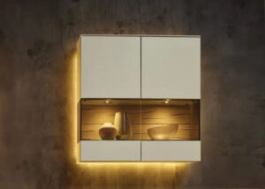 Hulsta Gentis Wall Hanging Double Display Cabinet