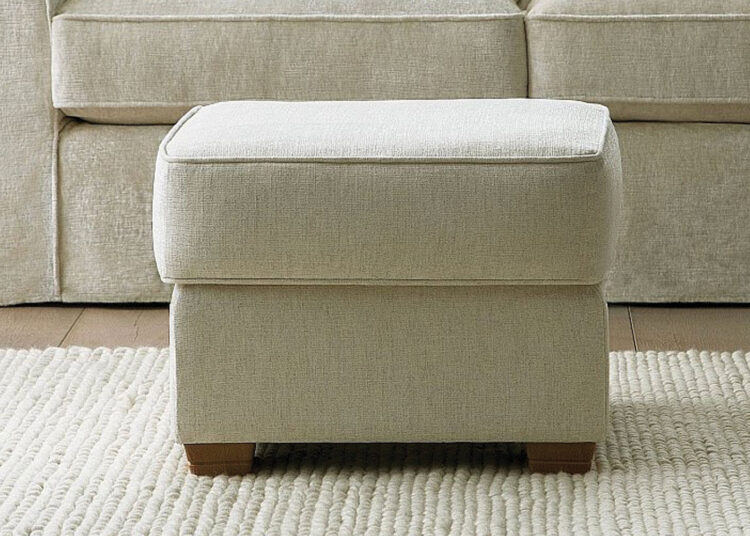 Collins and Hayes small upholstered Footstool Midfurn Furniture