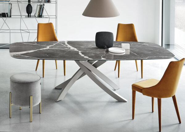 Bontempi Artistico Super Marble Barrel Dining Table2