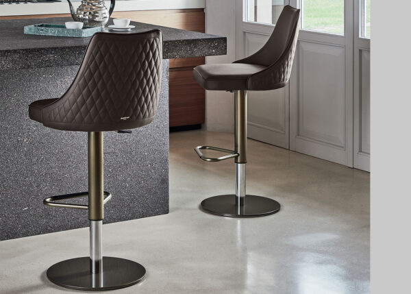 Bontempi Clara Quilted Riser Barstool