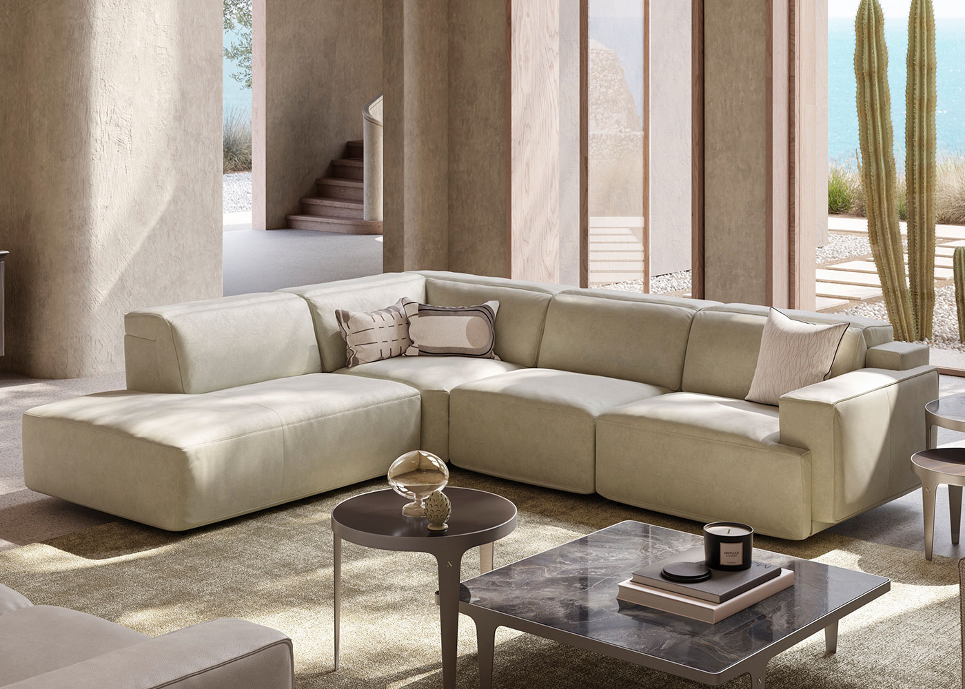 Natuzzi cheap sectional couch