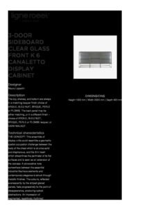Canaletto 3 Door Sideboard Tearsheet