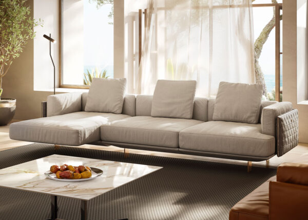 Natuzzi Italia Campus Chaise Sofa