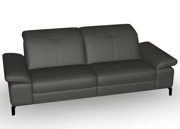 ROM Davis Montana Carbon Leather Sofa